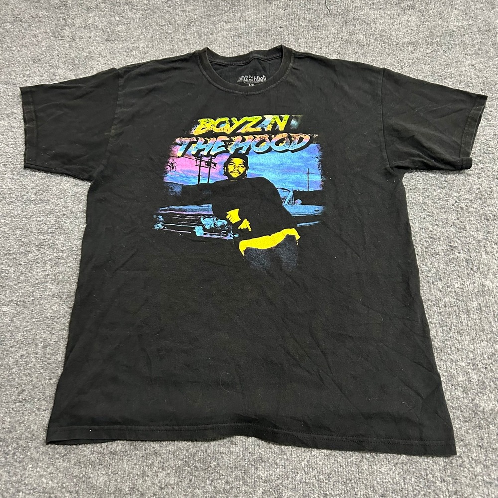 Boyz N The Hood T-Shirt Mens L Black Graphic Movie Print Short Sleeve Cotton